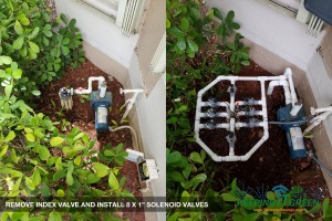Before and After Rachio & Valve Conversion