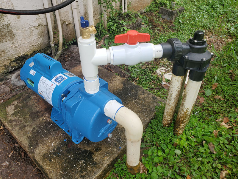Sprinkler pump replacement or installation
